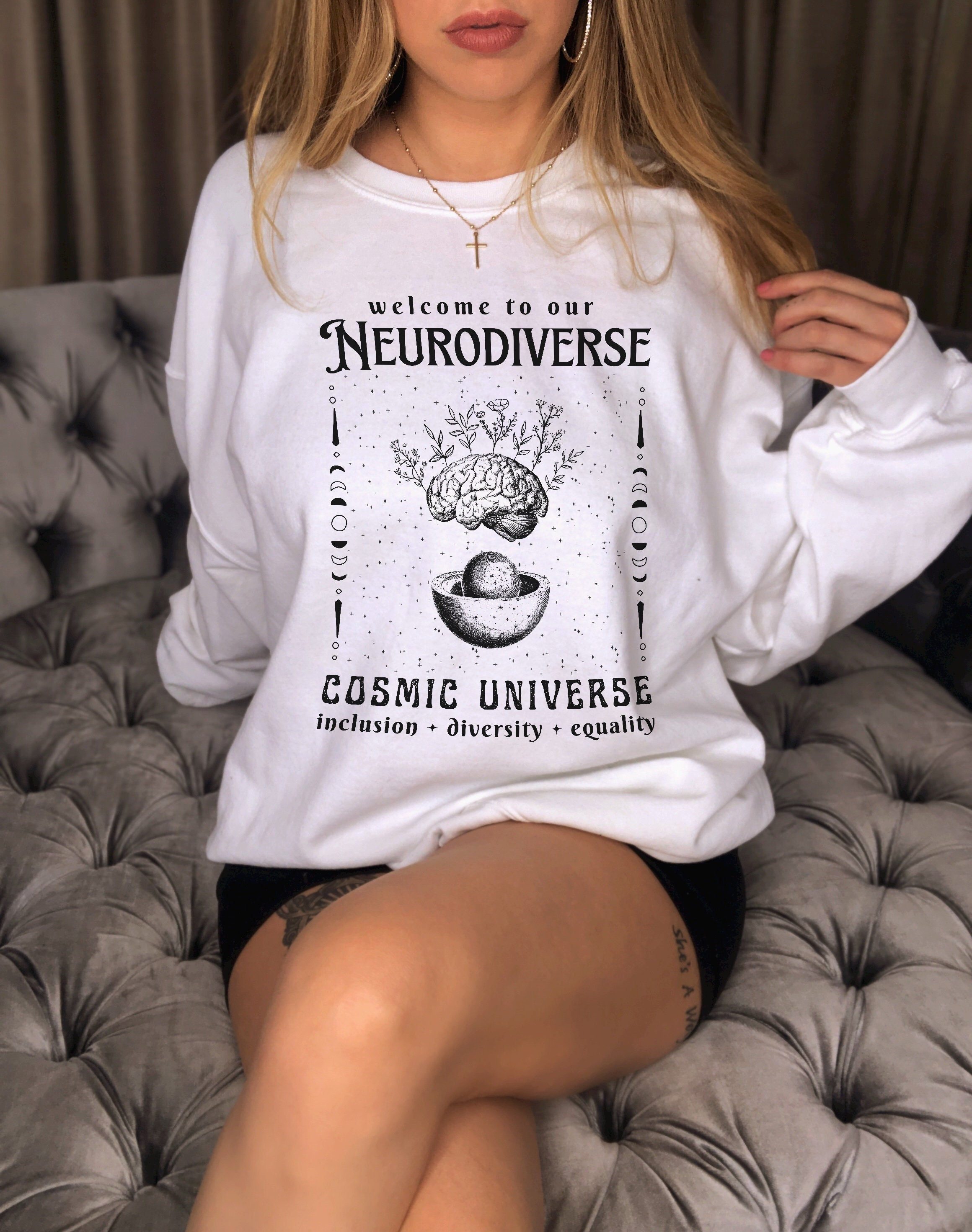 Vintage Neurodiverse Universe Neurodiversity Sweatshirt Autism Sweater ...