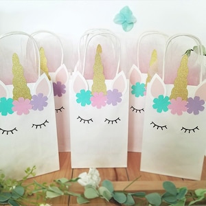 Unicorn Party Favor Bags, Unicorn Theme Birthday, Unicorn Party Supplies, Unicorn Party Decorations, Treat Bags, Candy Bags, Rainbow Party