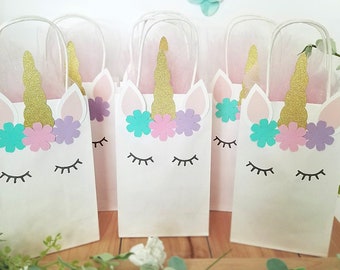 Unicorn Party Favor Bags, Unicorn Theme Birthday, Unicorn Party Supplies, Unicorn Party Decorations, Treat Bags, Candy Bags, Rainbow Party