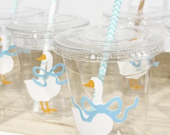 Silly Goose Party Cups, One Silly Goose, Country Goose,  Baby Shower, First Birthday, Disposable Plastic Cups