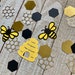 Bumblebee Confetti, Mommy to Bee Baby shower, Honey Bee Confetti, Honey Combs, Sweet As Can Bee, What Will It Bee Gender Reveal Baby Shower 