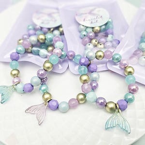 Mermaid Bracelet Kit, Under the Sea Party Favors, DIY Bracelets for kids, Girls birthday party favors, Mermaid Party Favors, Kids Bracelet