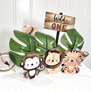 Jungle Theme Cake Topper, Wild One Cake Topper, Jungle Welcome Baby ...