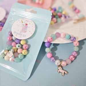Unicorn Bracelet Kit, Unicorn Party Favors, DIY Bracelets for kids, Girls birthday party favors, Rainbow, D.I.Y. Bracelet Kits, Magical
