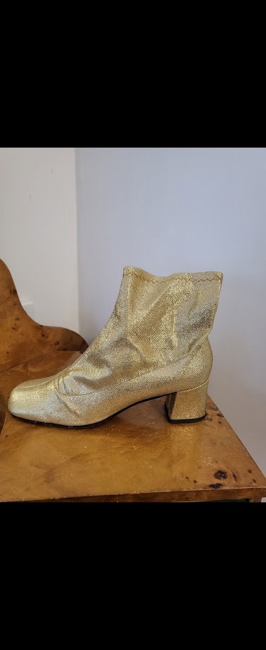 Gold lame boots clearance