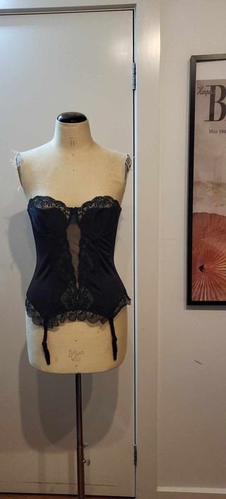 vintage triumph slip lace bra lingerie corset girdle inner