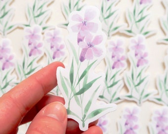 Botanical Floral Vinyl Sticker, Flower Vinyl Sticker, Die Cut Vinyl Sticker Decal, Watercolour Sticker, Handpainted, Pretty