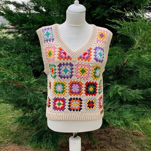 easy crochet granny square vest