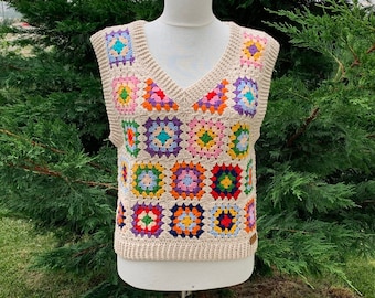 crochet square vest