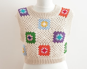 crochet square vest