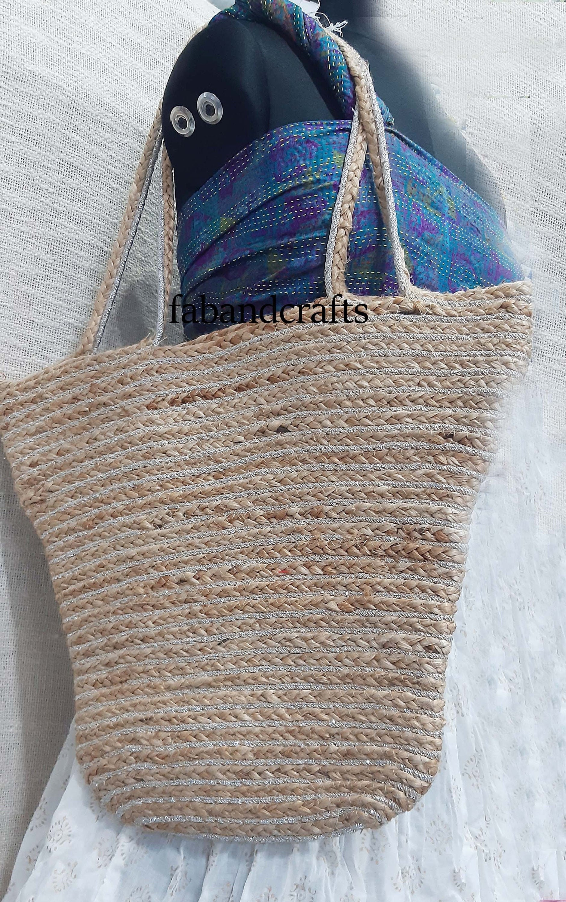 Jute Braided Bucket/basket Bag,jute Bag, Sustainable Bag, Hand Braided Jute Bag , Strongly