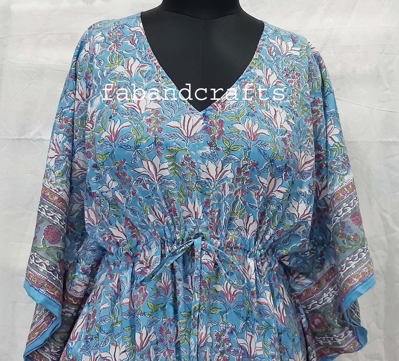 easy to wear Beach wear Spring Summer Wardrobe Maternity wear Cotton Dress With Beautiful Floral print Hand Block print Cotton caftan