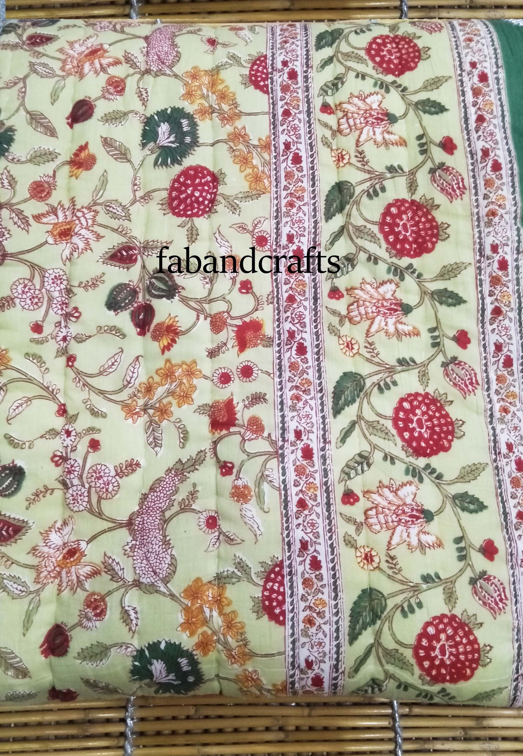 Jaipur Quilt Hand Block Print Quilt Cotton Based Quilts Etsy