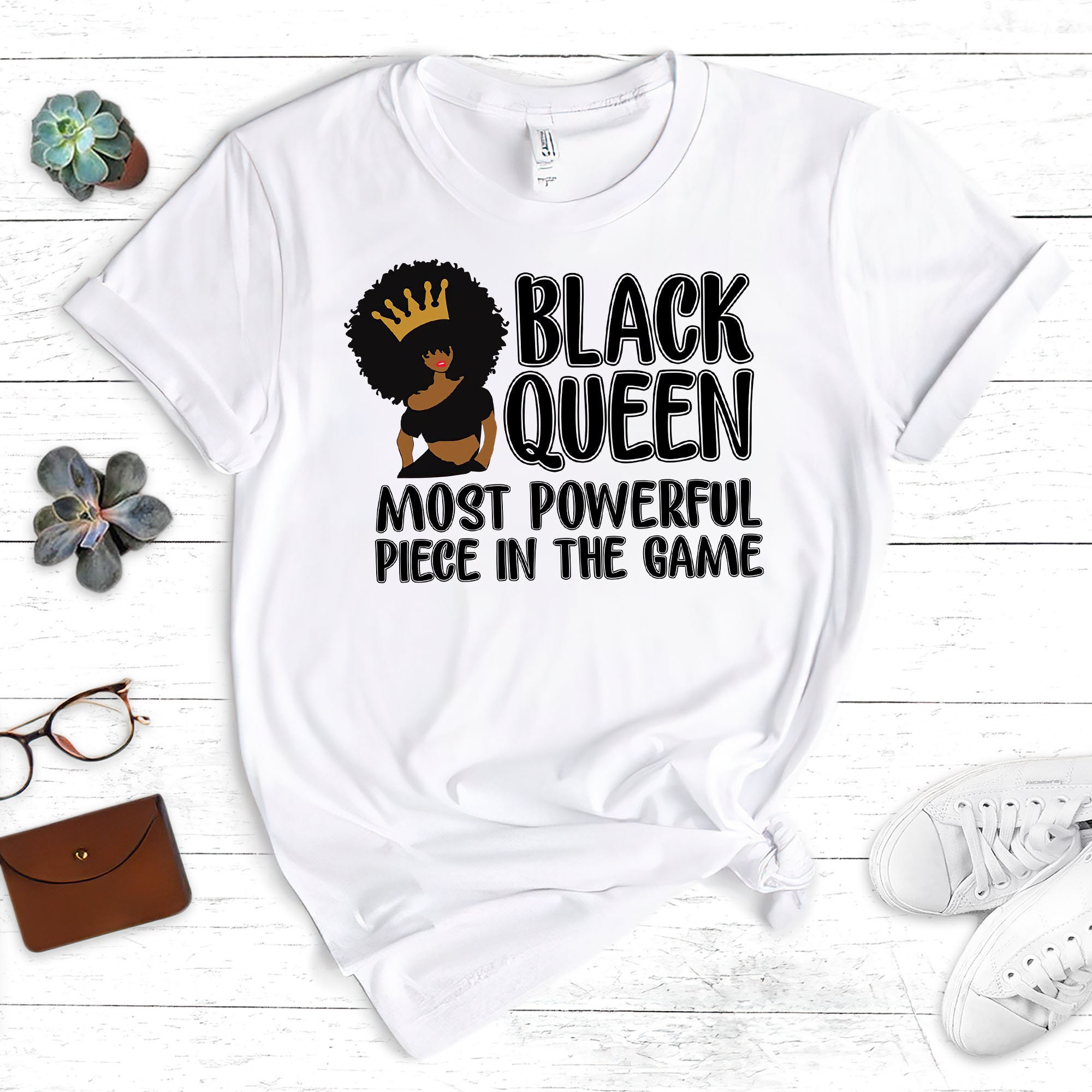 Schwarze Königin mächtigste Stück im Spiel T-shirt | Etsy