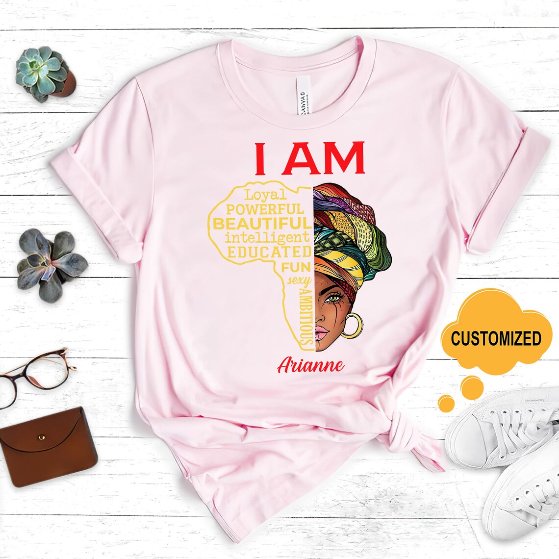 I Am Black Woman Shirt Customized Afro Girl Tshirt African Etsy