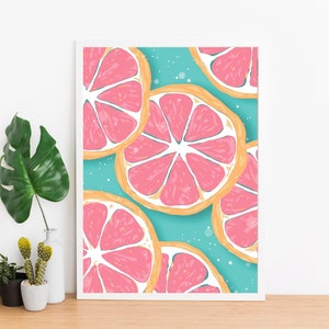 Lemons Poster Digital Download, Lemon Decor, Lemon Wall Art, Kitchen Print, Lemon Art Decor, Food Decor, Kitchen Fruit Art, Half lemon image 8