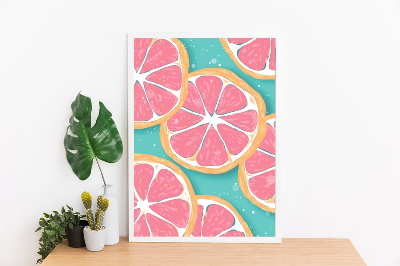 Lemons Poster Digital Download, Lemon Decor, Lemon Wall Art, Kitchen Print, Lemon Art Decor, Food Decor, Kitchen Fruit Art, Half lemon image 8
