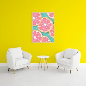 Lemons Poster Digital Download, Lemon Decor, Lemon Wall Art, Kitchen Print, Lemon Art Decor, Food Decor, Kitchen Fruit Art, Half lemon image 7