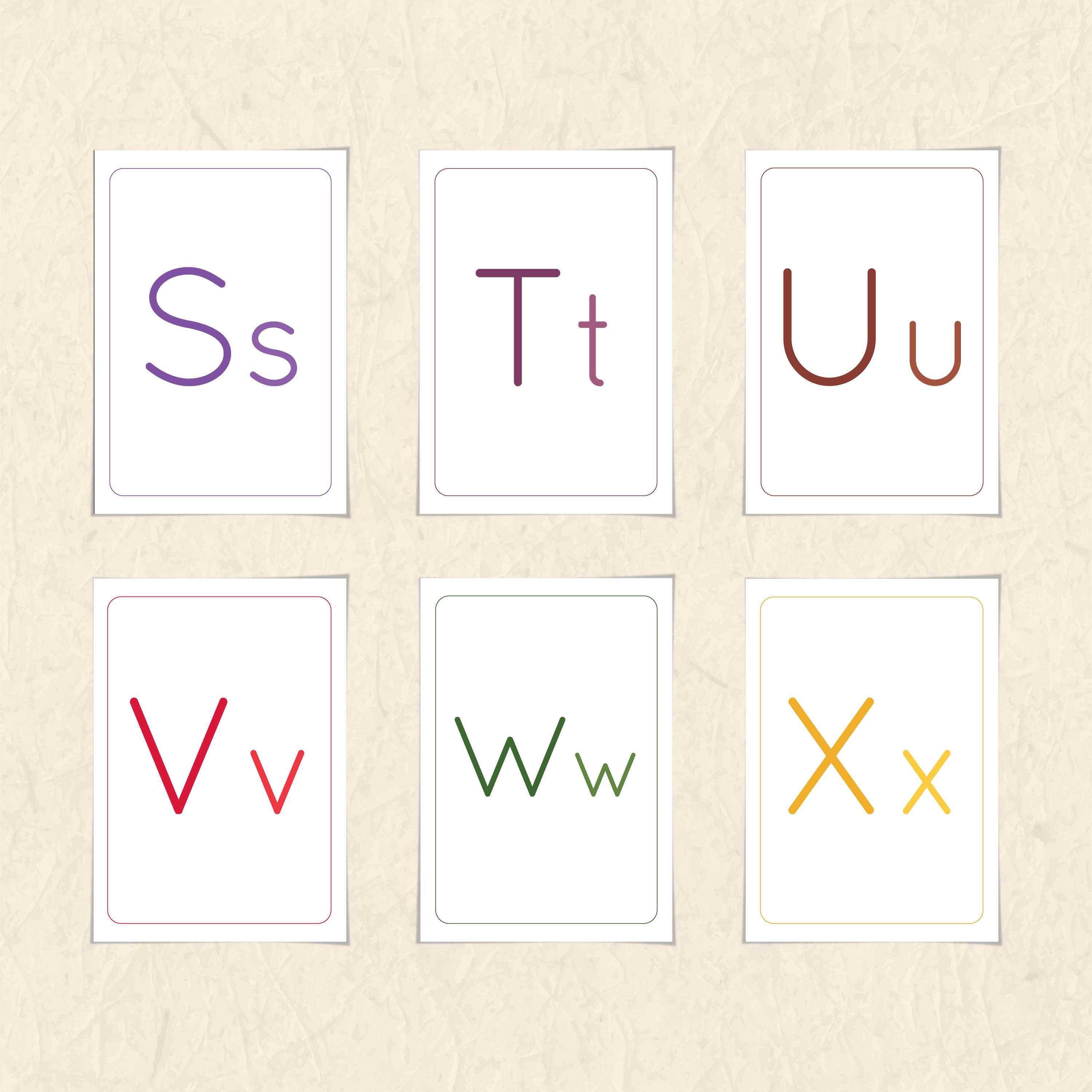 Rainbow Alphabet Flashcards for Toddlers, Printable ABC Flashcards ...