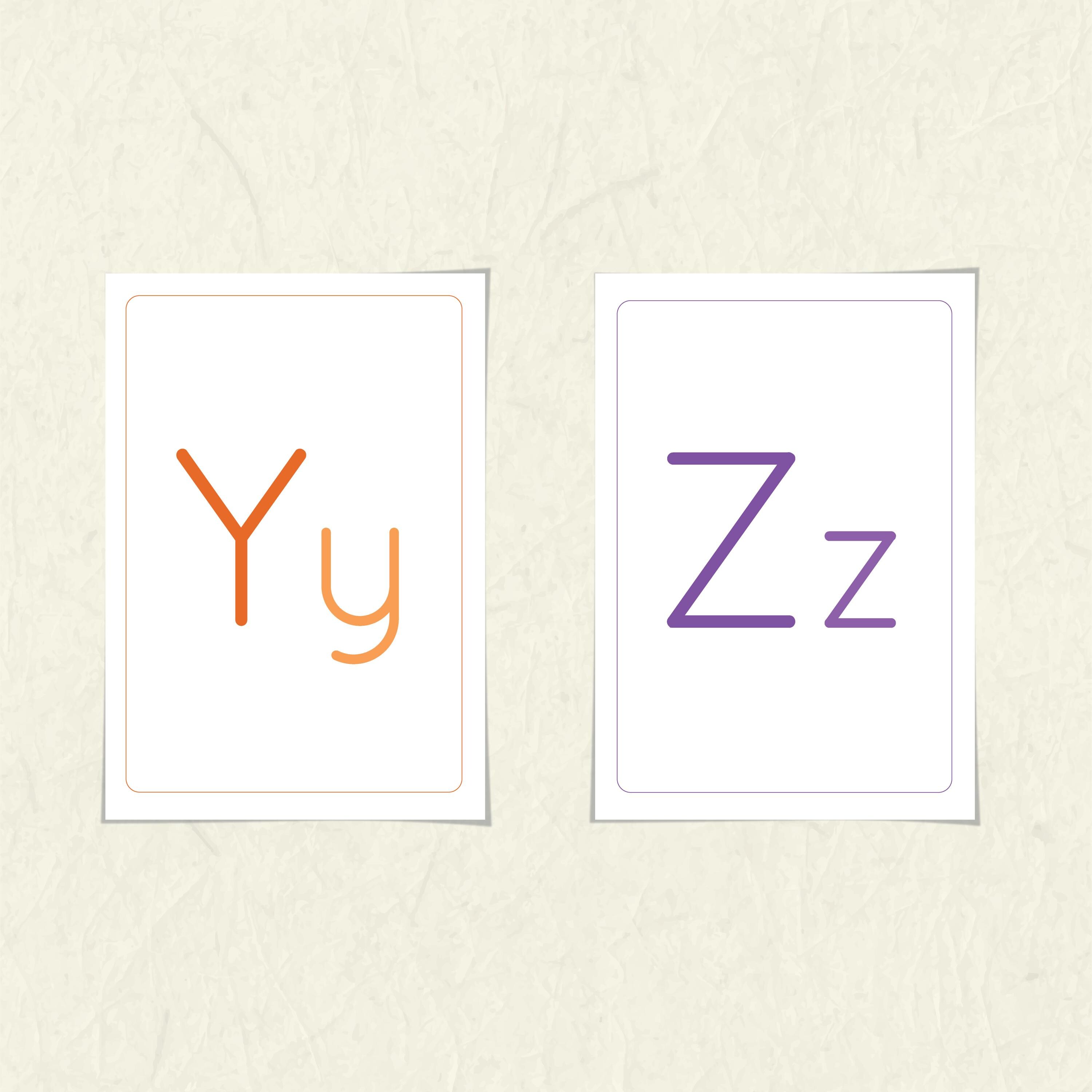 Rainbow Alphabet Flashcards for Toddlers, Printable ABC Flashcards ...