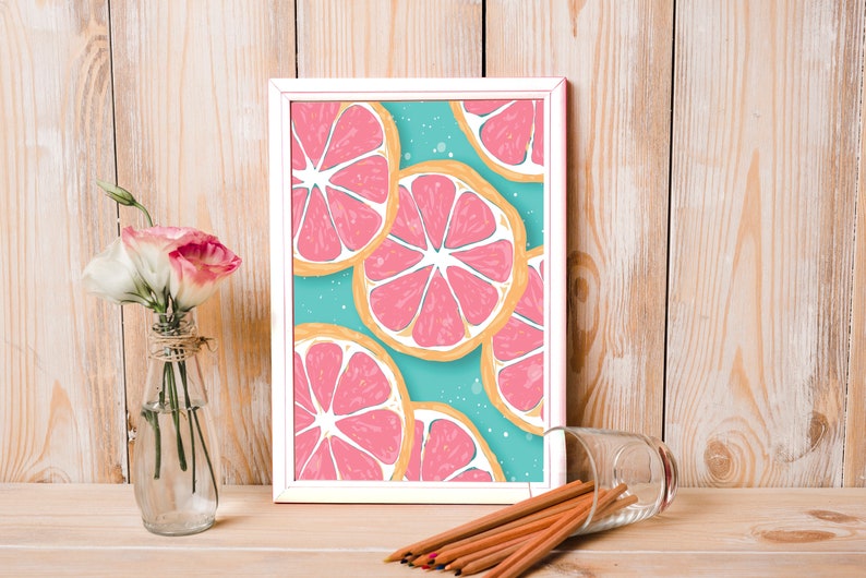 Lemons Poster Digital Download, Lemon Decor, Lemon Wall Art, Kitchen Print, Lemon Art Decor, Food Decor, Kitchen Fruit Art, Half lemon image 6