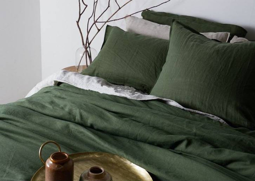 100 Pure Linen Sheet Set 4 Pieces flat Fitted 2 X Pillow Etsy