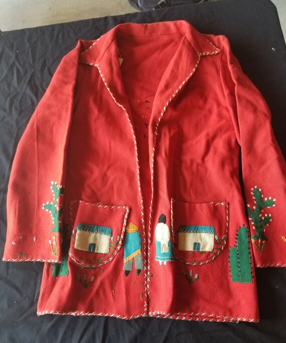 Women's Rare Vintage 1950 Handmade Mexican Jacket