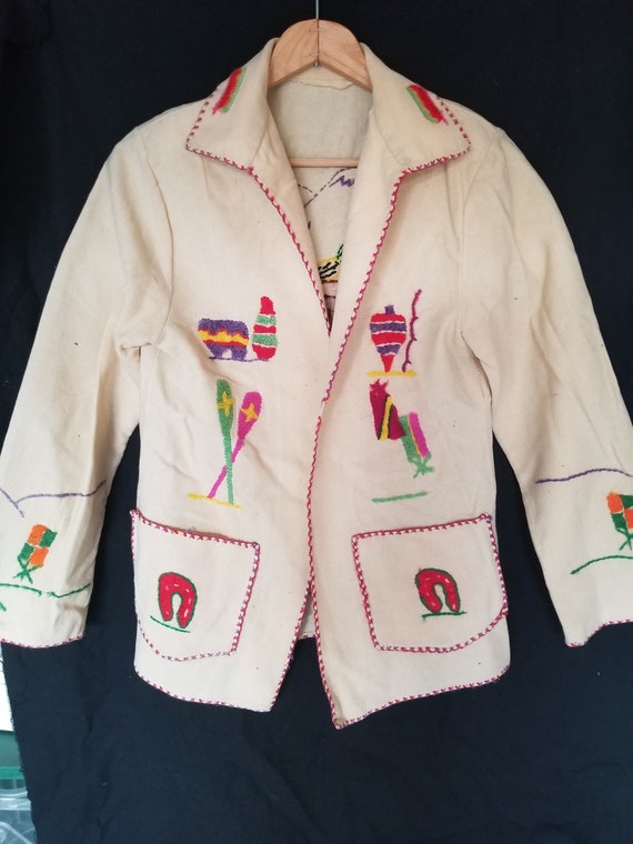 Women's Rare Vintage 1950 Handmade Mexican Jacket