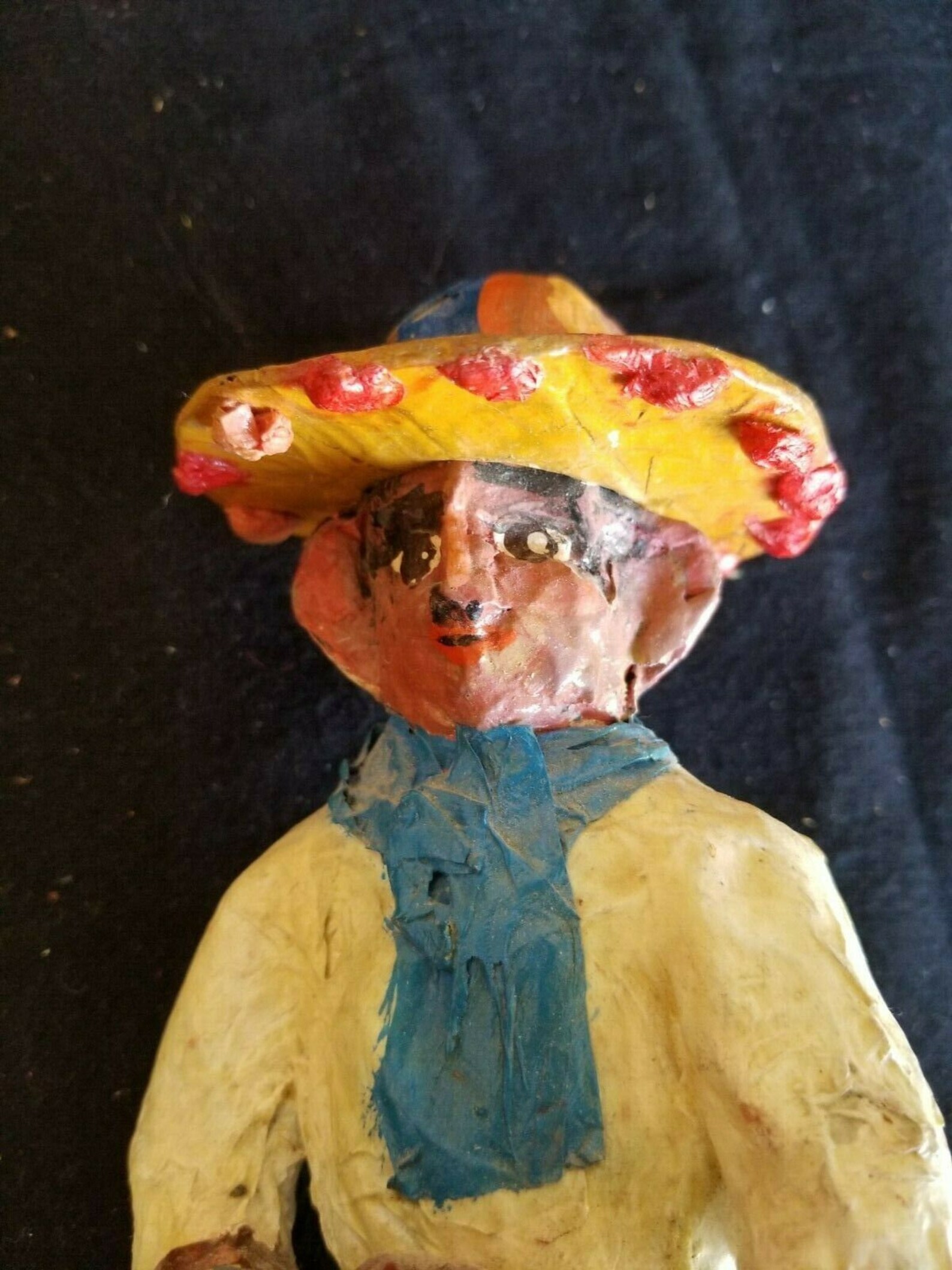 Handmade mexican folk art paper mache figure vintage 1950 Etsy