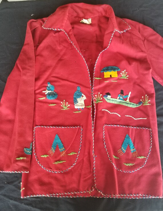Women's Rare Vintage 1950 Handmade Mexican Jacket