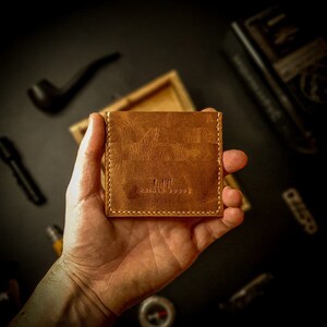 KORT Card Holder, Slim Leather Wallet, Small Leather Wallet, Slim Cardholder, Card Wallet, Front Pocket Wallet, Minimal Cardholder