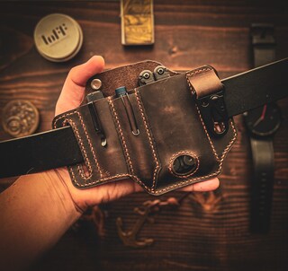 Cintura Porta Attrezzi Marrone In Pelle PU Regolabile Per Adulti | Cintura Multiuso Cosplay Con Tasche Per Accessori Halloween