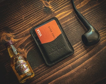 FLOKI V3 Vertical Leather Wallet, Slim Leather Wallet, money clip wallet, Cardholder, Card Wallet, Front Pocket Wallet, Minimal Cardholder