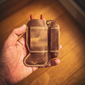 Handcrafted Leather EDC Tool Pouch – KNIPEX Cobra 125 Holster image 9