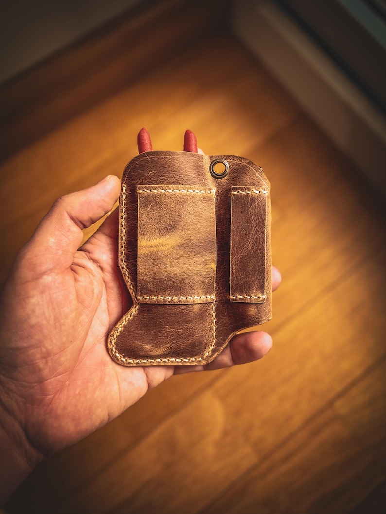 Handcrafted Leather EDC Tool Pouch – KNIPEX Cobra 125 Holster image 9