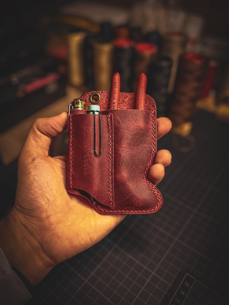 Handcrafted Leather EDC Tool Pouch – KNIPEX Cobra 125 Holster image 10