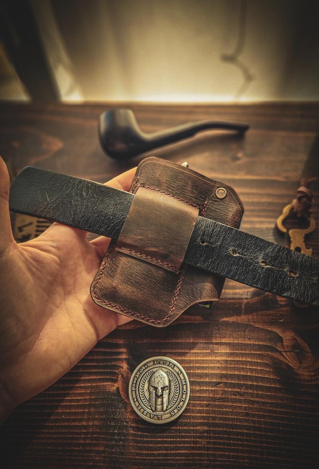 Leather Multitool Sheath Belt Clip Leatherman Holster Handmade EDC