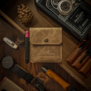 KAPA EDC Snap Wallet, billetera de bolsillo frontal, billetera EDC Pen, organizador de billetera, billetera de tarjeta snap