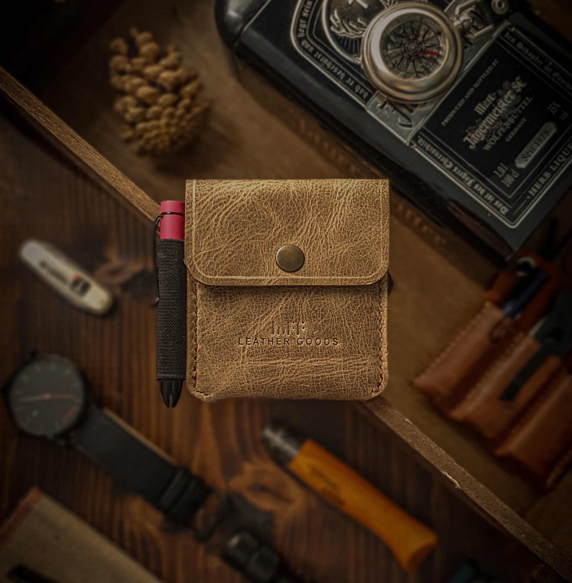 edc leather wallet