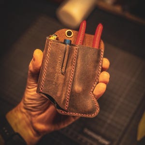 Handcrafted Leather EDC Tool Pouch – KNIPEX Cobra 125 Holster