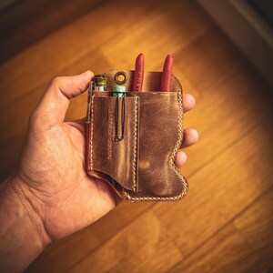 Handcrafted Leather EDC Tool Pouch – KNIPEX Cobra 125 Holster image 12