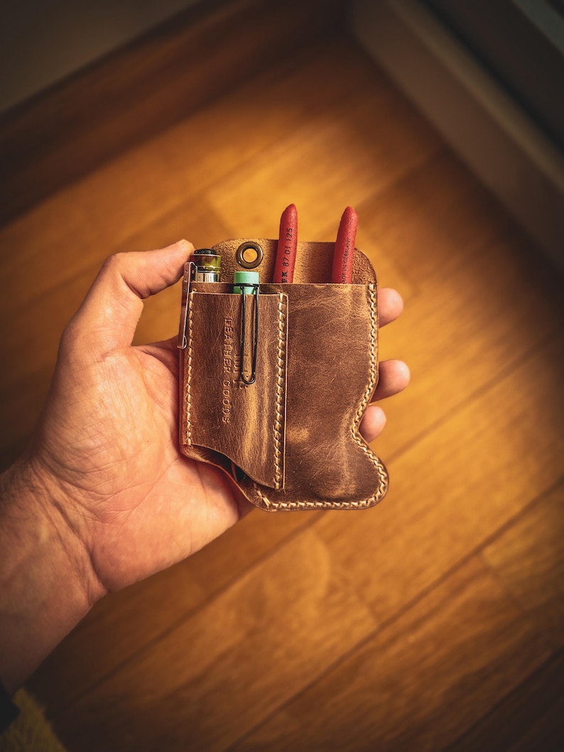 Handcrafted Leather EDC Tool Pouch – KNIPEX Cobra 125 Holster image 12
