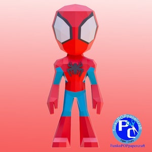 Spidey and his amazing friends papercraft, spidey papercraft, spiderman papercraft, Sheet A4, PDF