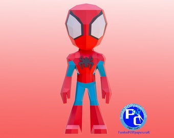 Spidey et ses incroyables amis papercraft, spidey papercraft, spiderman papercraft, Feuille A4, PDF