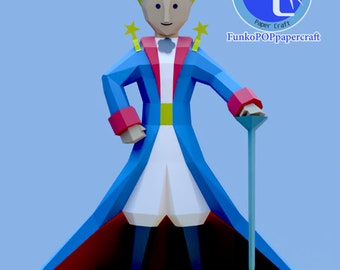 The Little Prince papercraft lowpoly, PDF, A4 Sheet
