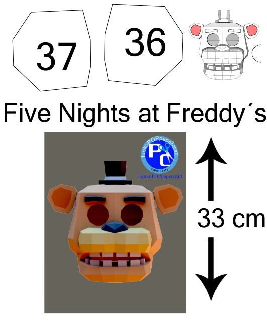 fnaf papercraft, Freddy Fazbear Plush Template by TrinityTheWerewolf33