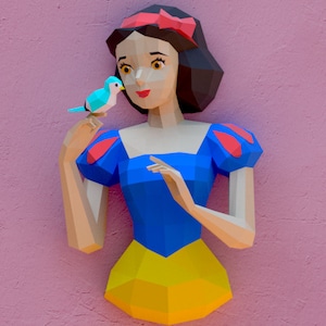 Papercraft Biancaneve, 25 fogli A4, PDF, papercraft Biancaneve