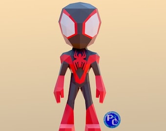 Spidey and his amazing friends papercraft, spidey papercraft, spiderman papercraft, Sheet A4, PDF