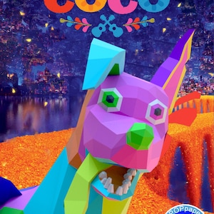 Dante papercraft, alebrije, coco, 3d papercraft, PDF, DIY, Manualidades, dia de los muertos