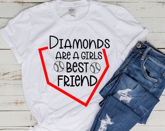 Diamonds Are a Girls Best Friend SVG, PNG baseball, softball svg, dxf, eps, Cut File, Cricut, Silhouette Cameo, Girls svg, Sports clipart,